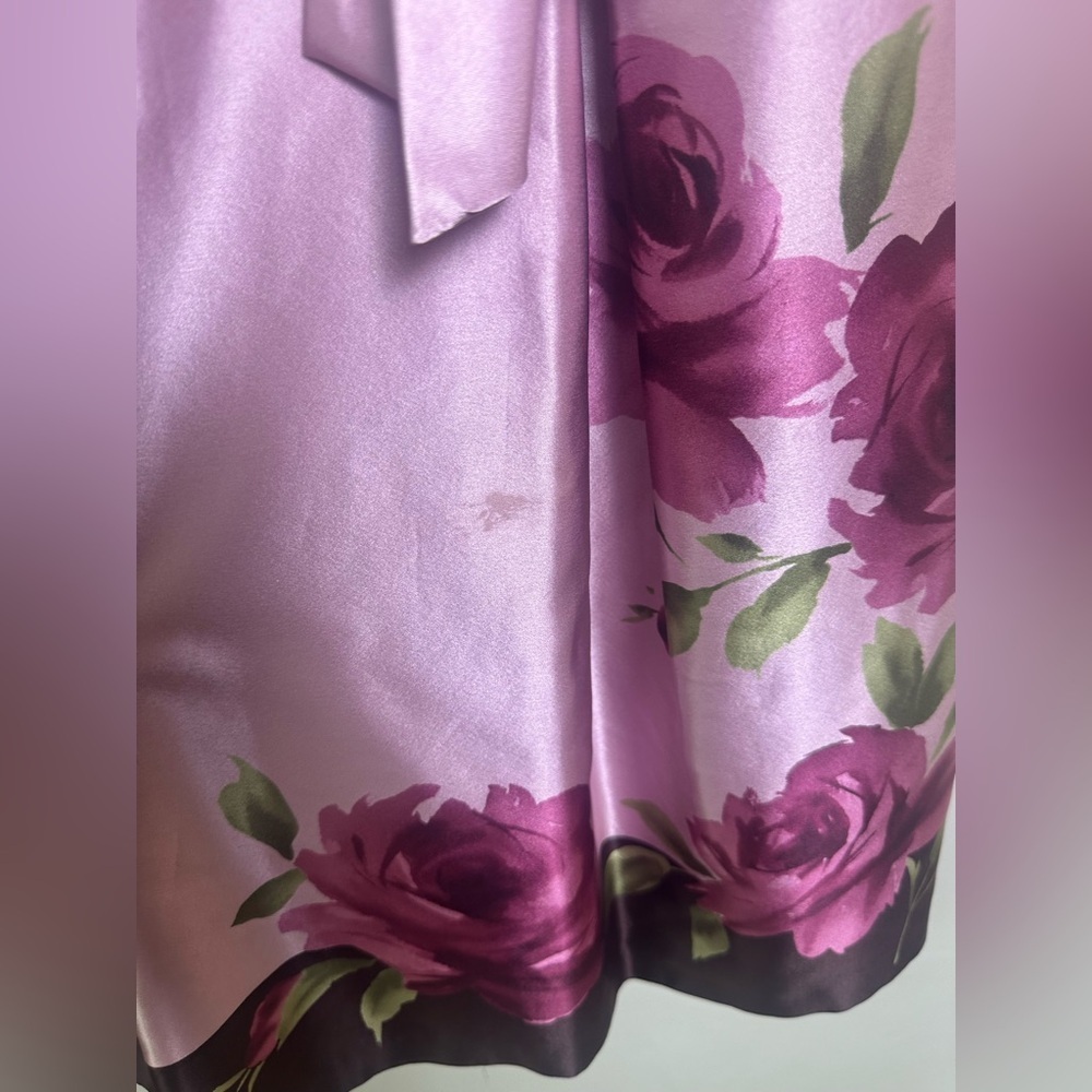 Nine West Pink Tie‎ Front Spaghetti Strap Sundress Size 12 100% Silk - Picture 4 of 4